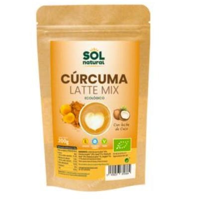 SOLNATURAL CURCUMA LATTE MIX CON LECHE DE COCO 200GRBIO SG