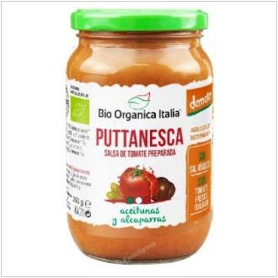BIO ORGANICA ITALIA SALSA DE TOMATE PUTTANESCA 325ml. DEMETE