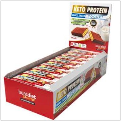 KETO PROTEIN CHOCO SNACK YOGURT BARRITAS 24 UN