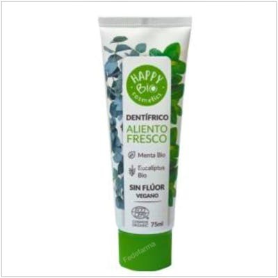 HAPPY BIO DENTIFRICO ALIENTO FRESCO menta sin fluor 75m ECO
