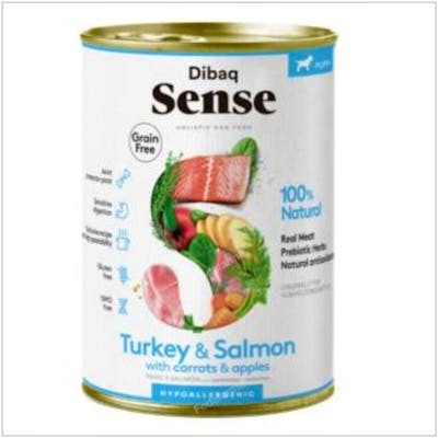 DIBAQ VETERINARIA DIBAQ SENSE SALMON Y PAVO PERRO PUPPY LATA