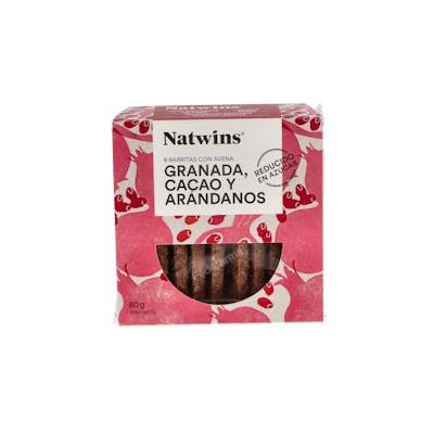 NATWINS BARRITAS DE GRANADA CACAO Y ARANDANOS 80gr.