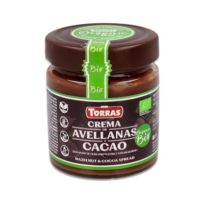 TORRAS CREMA DE CACAO-AVELLANAS con aceite de oliva 200gr