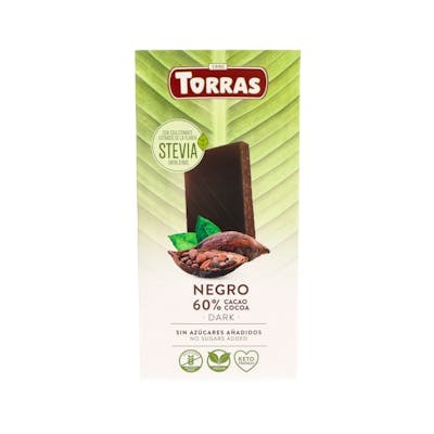 TORRAS CHOCOLATE CACAO 60% STEVIA 100gr