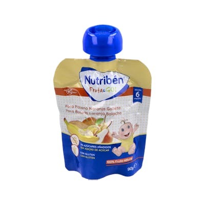 NUTRIBEN FRUTA & GO PERA-PLATA-NARA-GALLETA 90gr.