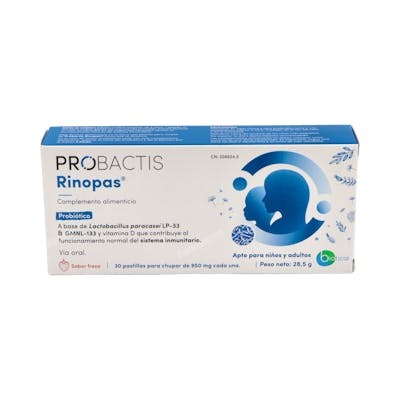 PROBACTIS RINOPAS fresa 30pastillas para  chupar.
