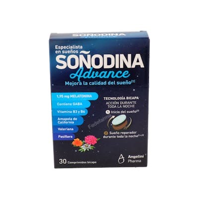 NATURA ESSENZIALE SOÑODINA MELATONINA BICAPA 30COMPRIMIDOS