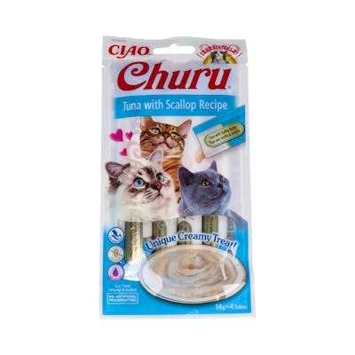 CHURU RECETA DE ATUN CON VIEIRA 1 BOLSA 4 STICKS DE 14G SNAC