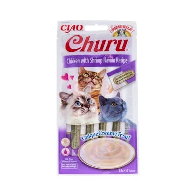 CHURU RECETA DE POLLO CON GAMBA 1 BOLSA 4 STICKS DE 14G SNAC