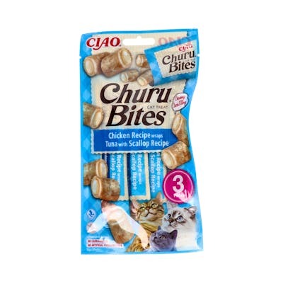 CHURU CAT BITES RECETA DE ATUN CON VIEIRA 1 BOLSA DE 3 STICK