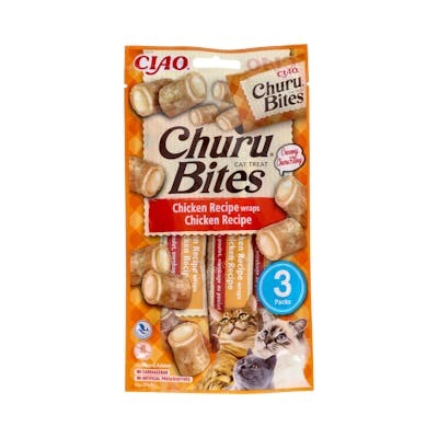 CHURU CAT BITES RECETA DE POLLO 1 BOLSA DE 3 STICKS DE 10G S
