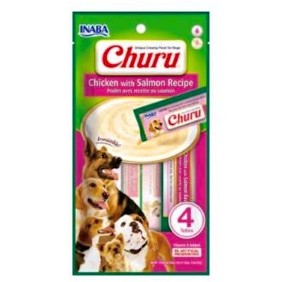 CHURU DOG RECETA DE POLLO CON SALMON 1 BOLSA DE 4 STICKS DE