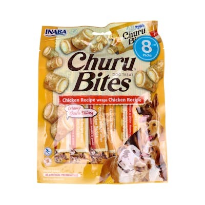 CHURU DOG BITES RECETA DE POLLO 1 BOLSA DE 8 STICKS DE 12G S