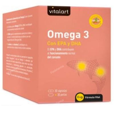 VITALART OMEGA 3 EPA+DHA 30cap+30perlas.