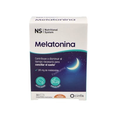 NS MELATONINA 1,95 MG 30comp masticables naranja