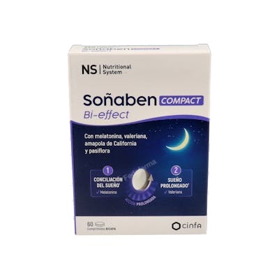 NS SOÑABEN BI-EFFECT MELATONINA 1,85 MG 60 COMPRIMIDOS