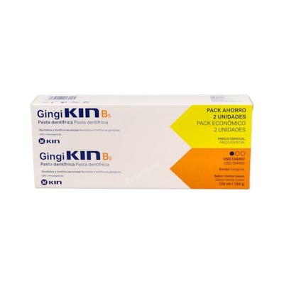 KIN GINGIKIN B5/PLUS PASTA DENTAL DIARIO PACK 2x125ml.