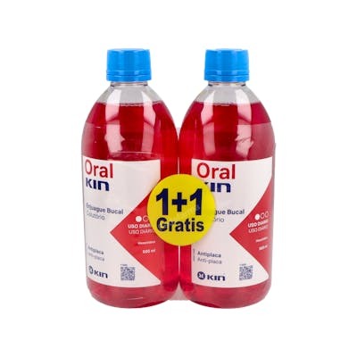 KIN PACK ORALKIN ENJUAGUE BUCAL 500ml 2x1