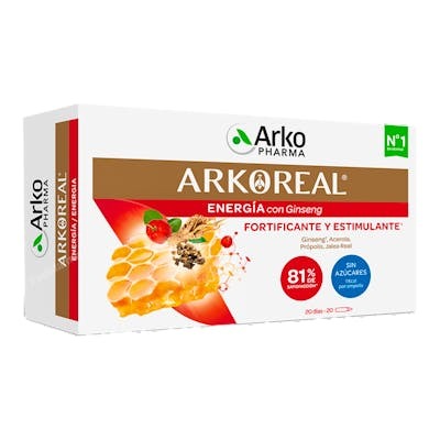 ARKOPHARMA ARKOREAL jalea real+ginseng 20amp.