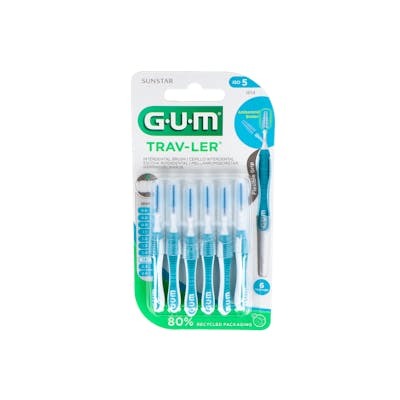 GUM CEPILLO INTERDENTAL TRAV-LER 1614 1,6mm 6un azul