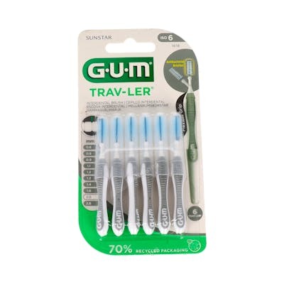 GUM CEPILLO INTERDENTAL TRAV-LER 1618 2,0mm 6un gris