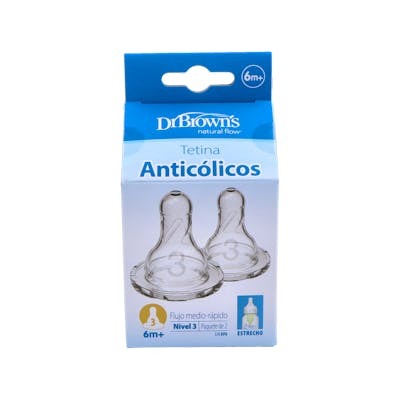 DR. BROWN´S TETINA OPTIONS B/ESTRE SILI REDON N3 +6m 2un