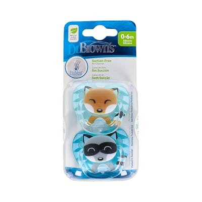 DR. BROWN´S CHUPETE PREVENT ANIMA SILI ANAT T/1 0-6m 2un niñ