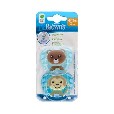 DR. BROWN´S CHUPETE PREVENT ANIMA SILI ANAT T/2 6-12m 2un ni