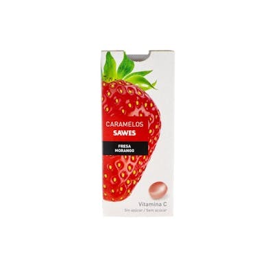 SAWES CARAMELOS BALSAM S/AZUCAR fresa vit c blister 22gr