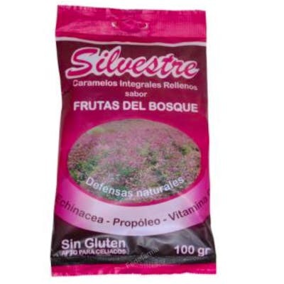 SILVESTRE CARAMELOS RELLENOS DE FRUTAS BOSQUE AZUCAR 100GR