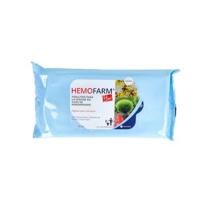 HEMOFARM PLUS HEMORROIDES 40TOALLITAS