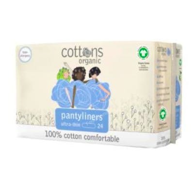 COTTONS SALVASLIP PANTYLINERS ULTRA FINOS 24UDS ORGANIC