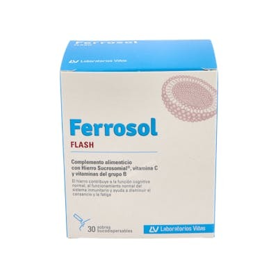 FERROSOL FLASH 30SOBRES BUCOD
