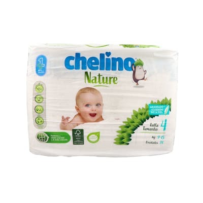 CHELINO PAÑAL INF NATURE T/4 9-15KG 34UN