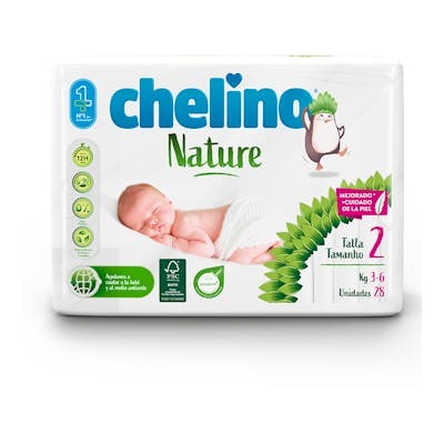 CHELINO PAÑAL INF nature T/2 3-6kg 28un