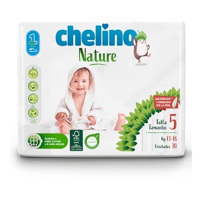 CHELINO PAÑAL INF NATURE T/5 13-18KG 30UN