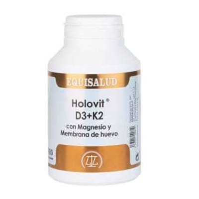 EQUISALUD HOLOVIT D3+K2 con magnesio y membrana huevo 180cap