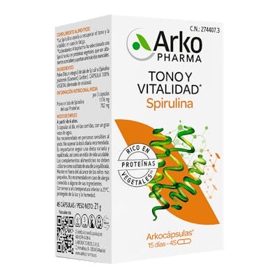 ARKOPHARMA SPIRULINA 45arkocapsulas. BIO