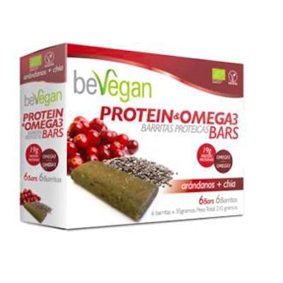 BEVEGAN BARRITAS PROTEICAS-ANTIOX arandano+chia 6uds. BIO VE