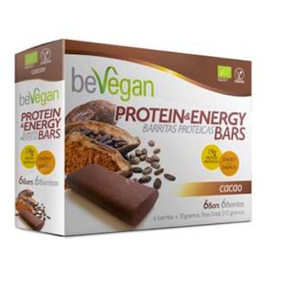 BEVEGAN BARRITAS PROTEICAS-ENERGY cacao 6uds. BIO SG VEGAN
