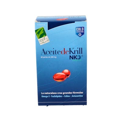 CIEN POR CIEN NATURAL ACEITE DE KRILL NKO 80PERLAS