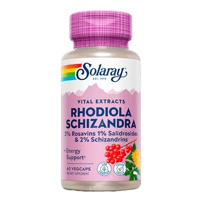 SOLARAY SCHIZANDRA - RODHIOLA 500MG 60CAPSULASVEG