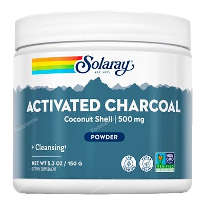 SOLARAY CHARCOAL COCONUT ACTIVATED carbon activo 150gr.