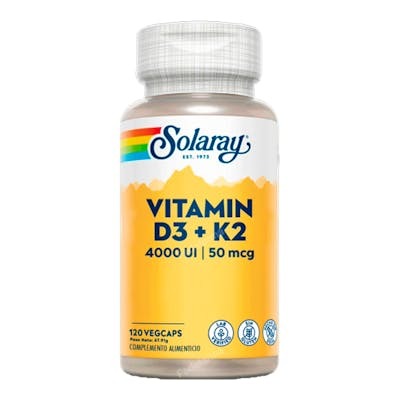 SOLARAY VITAMIN D3 & K2 (MK7) 120CAPSULAS