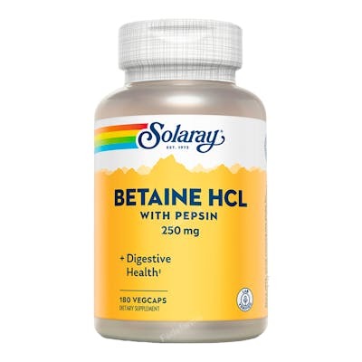 SOLARAY BETAINE HCL + PEPSIN 250MG 180VCAPSULAS