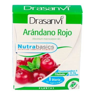 DRASANVI NUTRABASICS ARANDANO ROJO 30CAPSULAS
