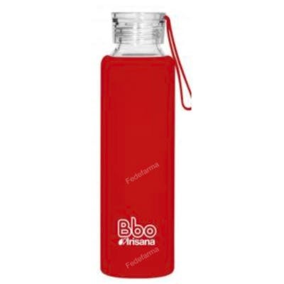 IRISANA BOTELLA BOROSILICATO con silicona rojo 550ml. BBO4