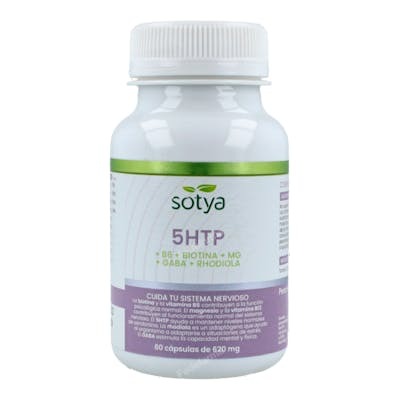 SOTYA 5HTP+B6+BIOTINA+MG+GABA+RHODIOLA 620MG 60 CAPSULAS