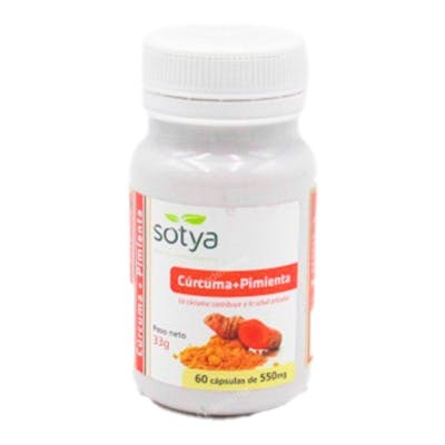 SOTYA CURCUMA + PIMIENTA 550MG CAPS. 60U