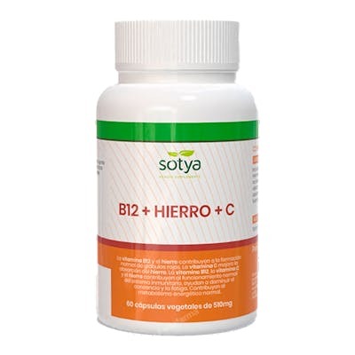 SOTYA VITAMINA B12+HIERRO+C 510MG 60 CAPS. 60U